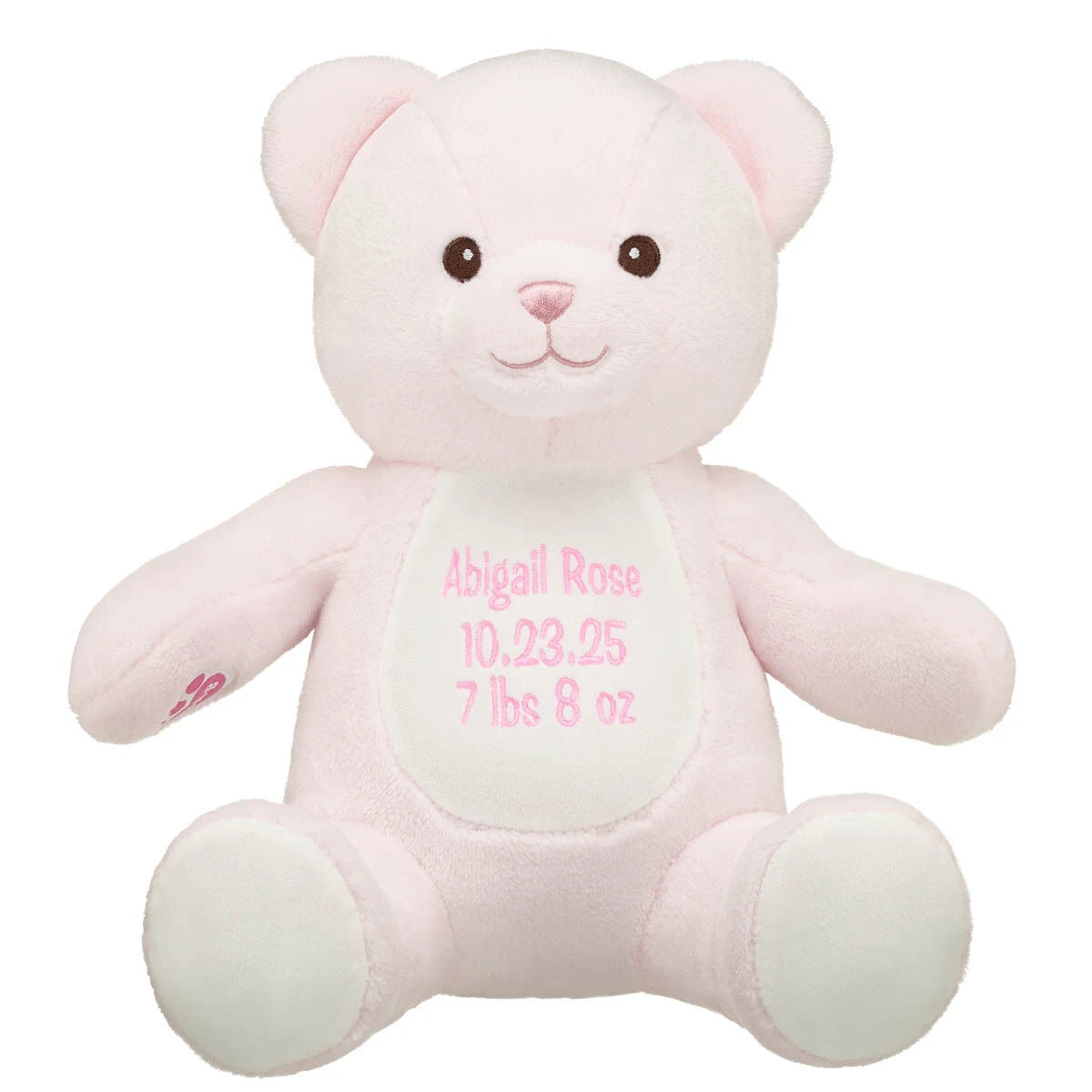 Embroidered Baby Pink Teddy Bear | Build-A-Bear® - US 2332
