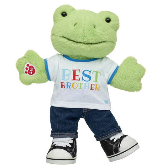 Spring Green Frog Stuffed Animal "Best Brother" Gift Set | Build-A-Bear® - US 8346