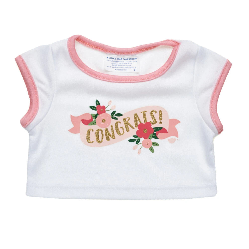 Floral Congrats T-Shirt for Stuffed Animals | Build-A-Bear® - US 3120