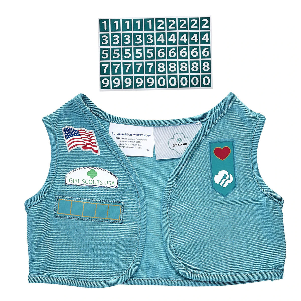 Girl Scout Cookie Teddy Bear Junior Gift Set w/ Bows | BAB - US 4921