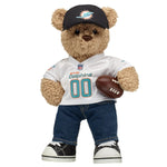 Miami Dolphins Timeless Teddy Bear Fan Hat &amp; Football Set - US 9524