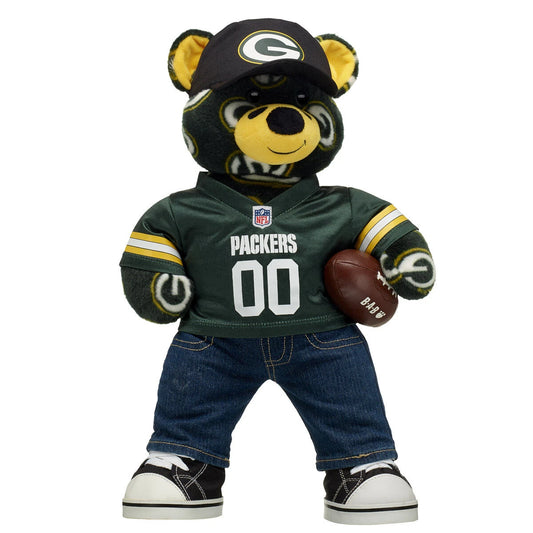 Green Bay Packers Fan Hat Teddy Bear Gift Set - US 1406