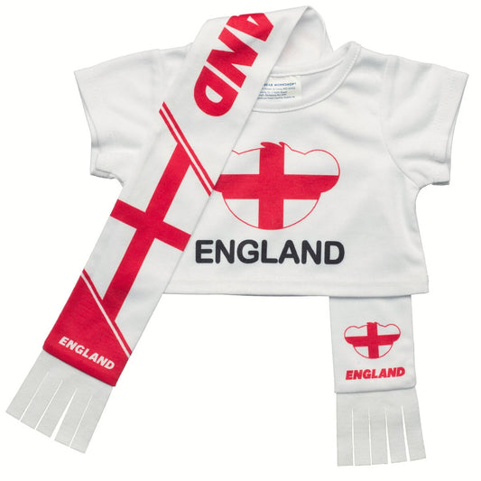 England Scarf &amp; T-Shirt Set | Build-A-Bear - US 8682