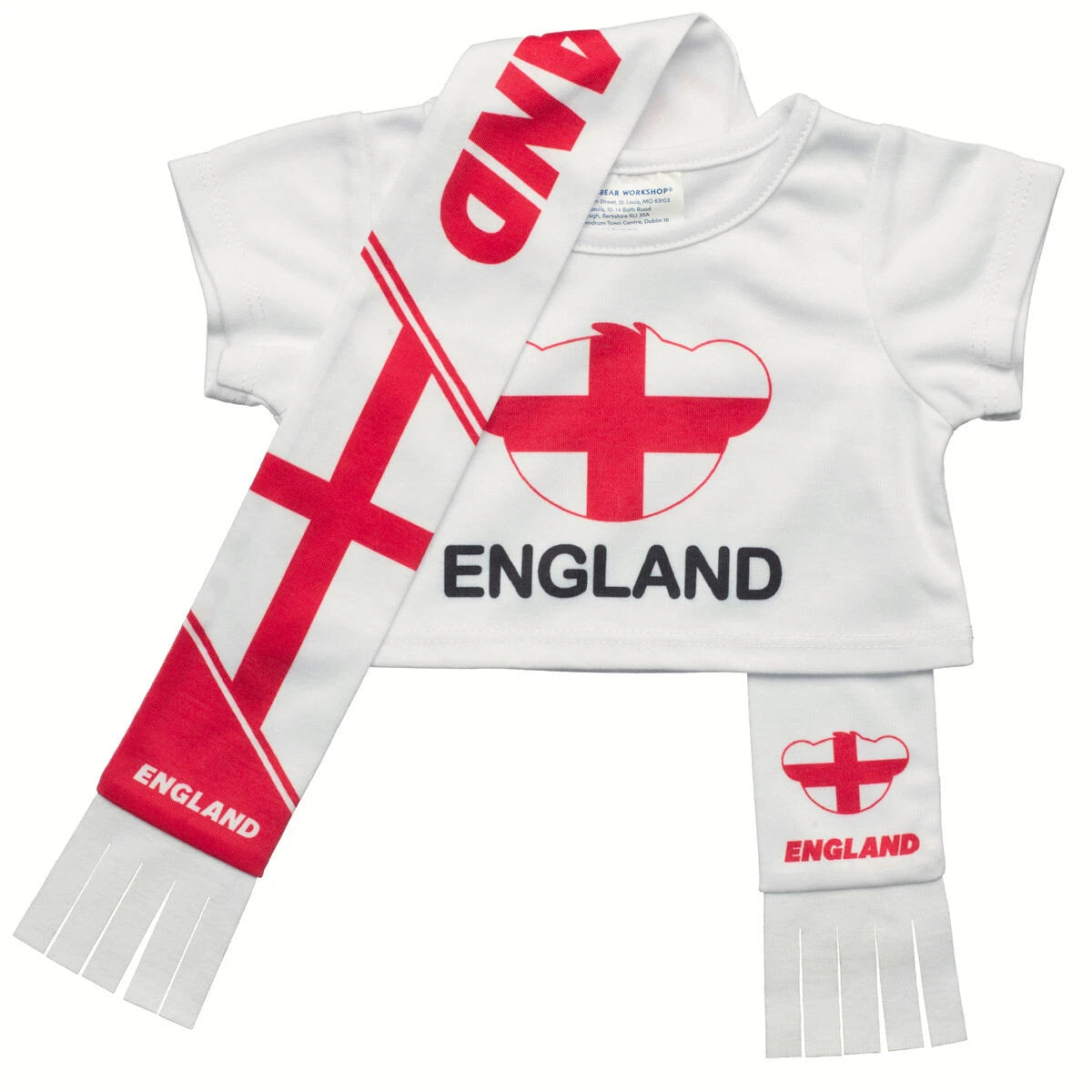 England Scarf &amp; T-Shirt Set | Build-A-Bear - US 6285