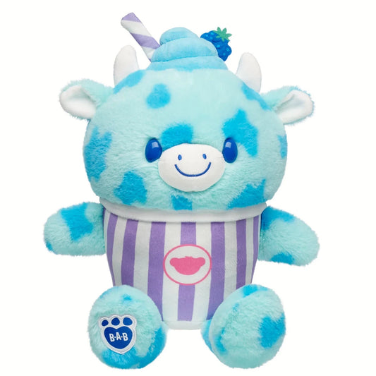Blue Raspberry Cow Slushie Plushie w/ Lei Necklace | BAB - US 7003