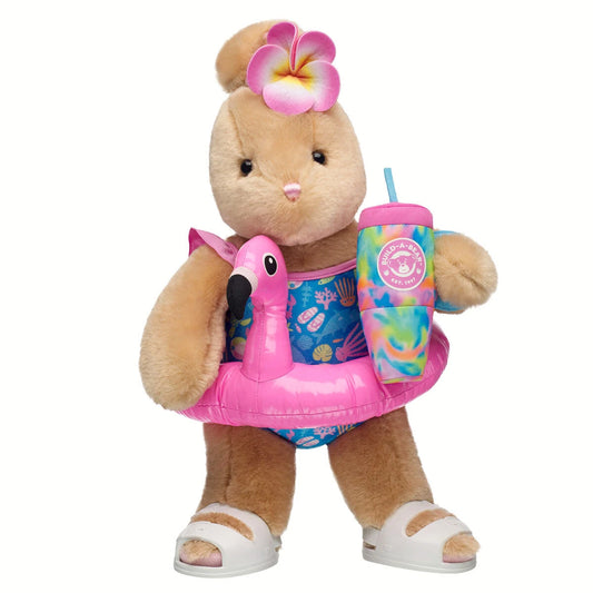 Pawlette Bunny Flamingo Floatie Gift Set | Build-A-Bear - US 5314