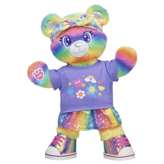 Rainbow Stripes Teddy Bear Gift Set | Build-A-Bear - US 9768