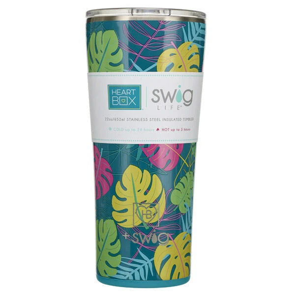 22 oz. Swig Life Palm Leaf Insulated Tumbler | Build-A-Bear® - US 4155