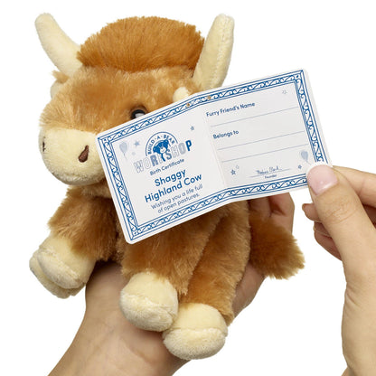 Mini Beans Shaggy Highland Cow Stuffed Animal | Build-A-Bear - US 4001