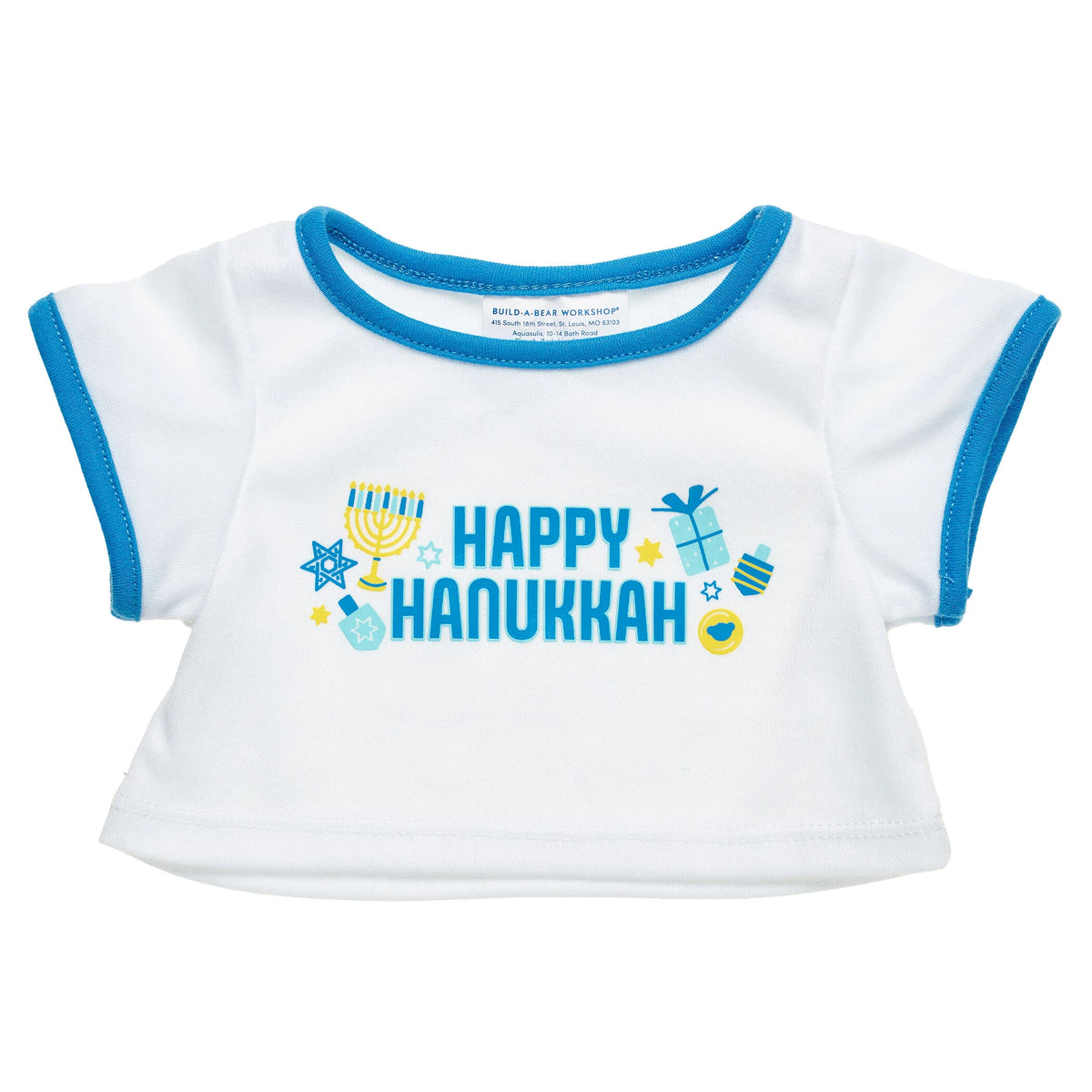Happy Hanukkah T-Shirt for Stuffed Animals | Build-A-Bear® - US 0500